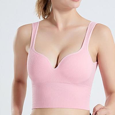Damen Sexy Mädchen Sport Hochfester Weicher Push Up Sexy Workout Sport BH Fitness Workout Frauen Yoga Sport Set
