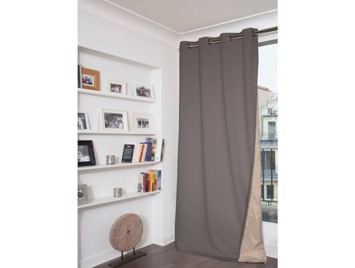 Moondream\, Rideau Anti-Ondes et Occultant\, Protection Contre Les Ondes téléphones/Wi-FI/Bluetooth/Antennes Relais\, Fabriqué en UE\, Oeillets\, Gris-Poivre\, 130 x 260 (LxH) cm