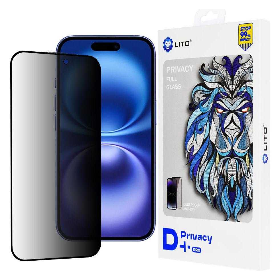 Lito - D+ Pro Privacy - iPhone 16 - Black (Apple iPhone 16) (56360229)