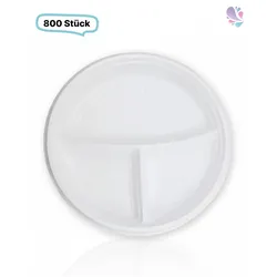 Menüteller, Mehrwegbesteck, 22 cm x 2,6 cm, 800 Stk, weiß, robust, Premium Qualität, verschiedene Varianten