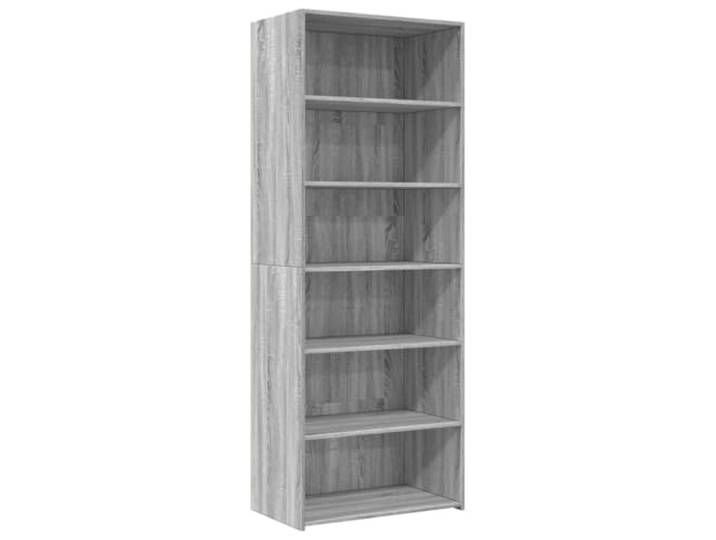 KGHFDVB Highboard Grau Sonoma 70x41x185 cm Holzwerkstoff Viel Stauraum, Feuchtigkeitsbeständig, Pflegeleicht, Mit Wandhalterung