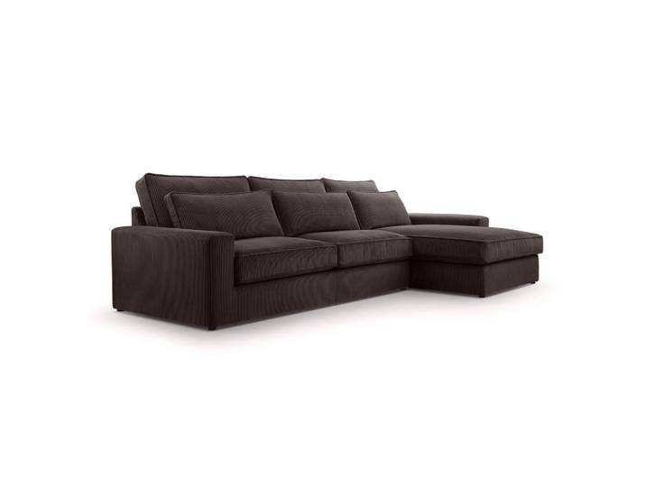 Fedve Ecksofa 4 Sitzer Medan Mini, Dunkelbraun, L-Form, 276x176 cm, Wohnzimmer, Sofas & Couches, Wohnlandschaften, Ecksofas