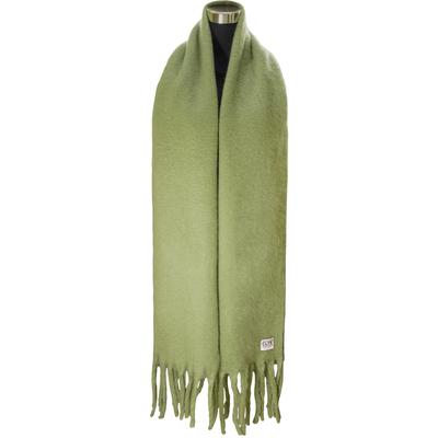 XXL-Schal CHILLOUTS "Govinda Scarf", Damen, grün, Feinstrick, Kunstfaser, unifarben, Modetücher, mit eleganten Fransen