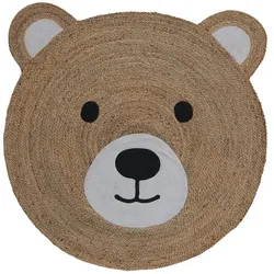 KJUT Flechtteppich  Kids-Teppich , Jute,Baumwolle Ø: 120