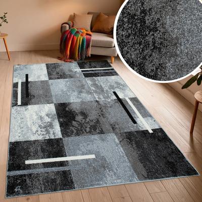 Teppich OTTO HOME "Cube, Karo Muster mit 3D-Design", grau, B:120cm H:9mm L:180cm, Kunstfaser, Teppiche, Teppich, Kasten, geometrisch, Patchwork, Wohnzimmer, Schlafzimmer