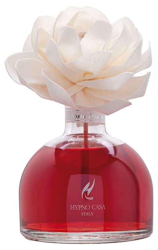 Dripio Ruimtediffuser met bloemmotief, 250 ml, Rood, Geur: Goddelijk Rood