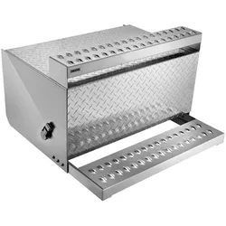 VEVOR Sattel-Trittkasten, 790x770x485 mm, Werkzeugkasten aus Alu, Aufbewahrungsbox für den Einstieg in die Fahrerkabine mit stoßdämpfendem Riegel für Pritschenwagen, Kräne & Sattelschlepper
