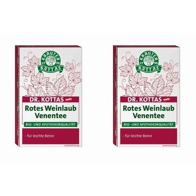 Kottas Dr.tee Rotes Weinlaub Bio x2 2x20 St Filterbeutel