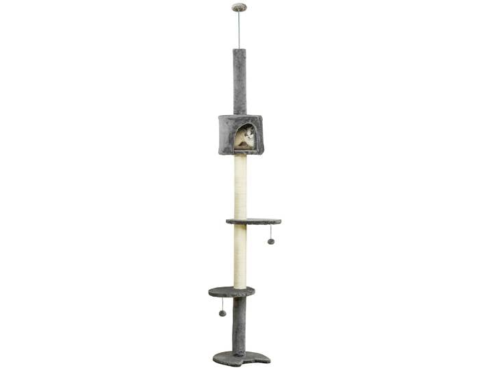 Arbre à gratter pour chat Pawhut, hauteur 217 cm, avec boule suspendue et grotte
