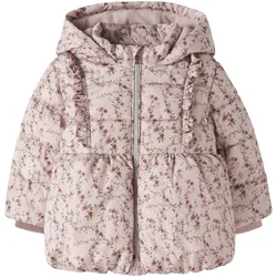 NAME IT Steppjacke mit Kapuze Blumen, rosa, 74