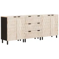 vidaXL Sideboard Weiße gewaschene Oberfläche Massivholz Mango