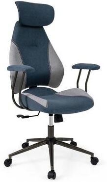Costway Ergonomic Office Chair Computer Desk Chair with 2D Headrest and Rocking Backrest-Gray