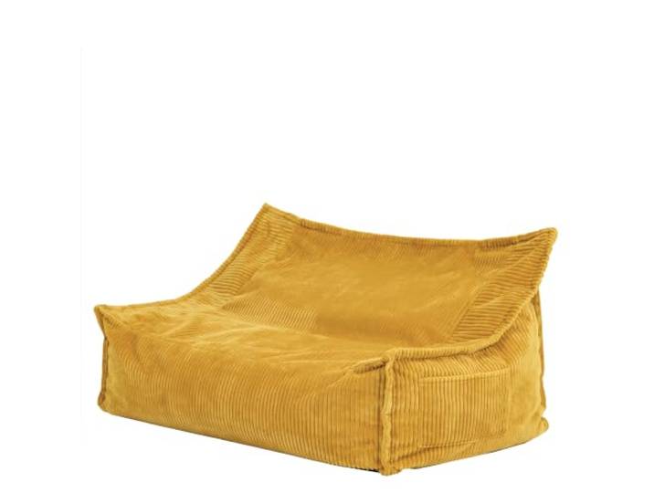 Icon Francesco Cord Sitzsack Kinder Sofa mit Füllung, Gelb In Deutschland Hergestellt, Sitzsack Sofa, Weicher Cordstoff, Kinder Sessel für Kinderzimmer und Schlafzimmer