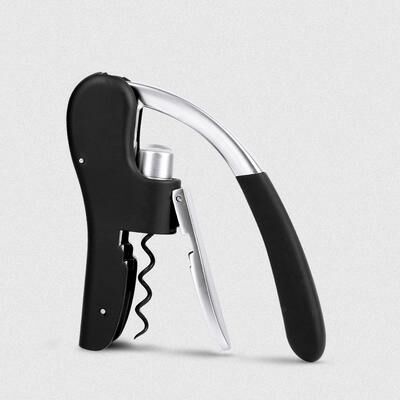 Uplifted Trends Creative Multifunctional Red Wine Bottle Opener Perfect For Parties & Bars black