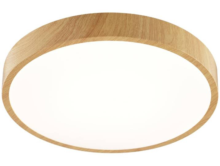 Plafonnier LED BRILLIANT\, Ø 38\,5 cm\, 24 W\, 3000 K\, 2300 lm\, blanc chaud\, IP20\, aspect bois