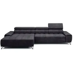 Ecksofa Palladio Stoff Grau Graphit