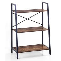 Prestige Home Living Indoor Regal klein, ca. 64 x 34 x 130,5 cm - Braun/Schwarz