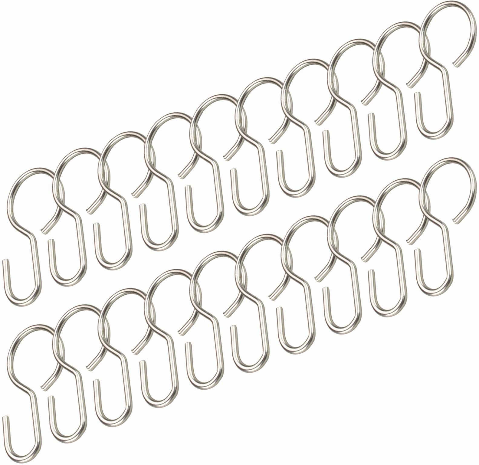 Seilklammern LIEDECO Gr. 1, grau (nickelfarben), L:4,5cm Ø:1,85cm, Metall, Gardinenbefestigungen, Seilklammern, Seilhaken, für Seilspanngarnitur nickelfarben B/H/L: 4,5cm, 20 Stk.