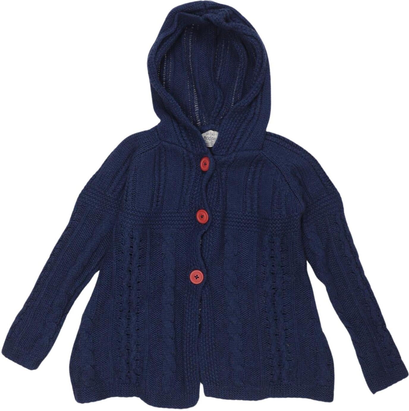 Mini Boden Mädchen Strickjacke, Marineblau, Gr. EU 92, Schurwolle - Second Hand