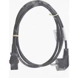 InLine  Netzkabel, Schutzkontakt gewinkelt auf C13 verriegelbar, 5m (5 m), Stromkabel, Schwarz