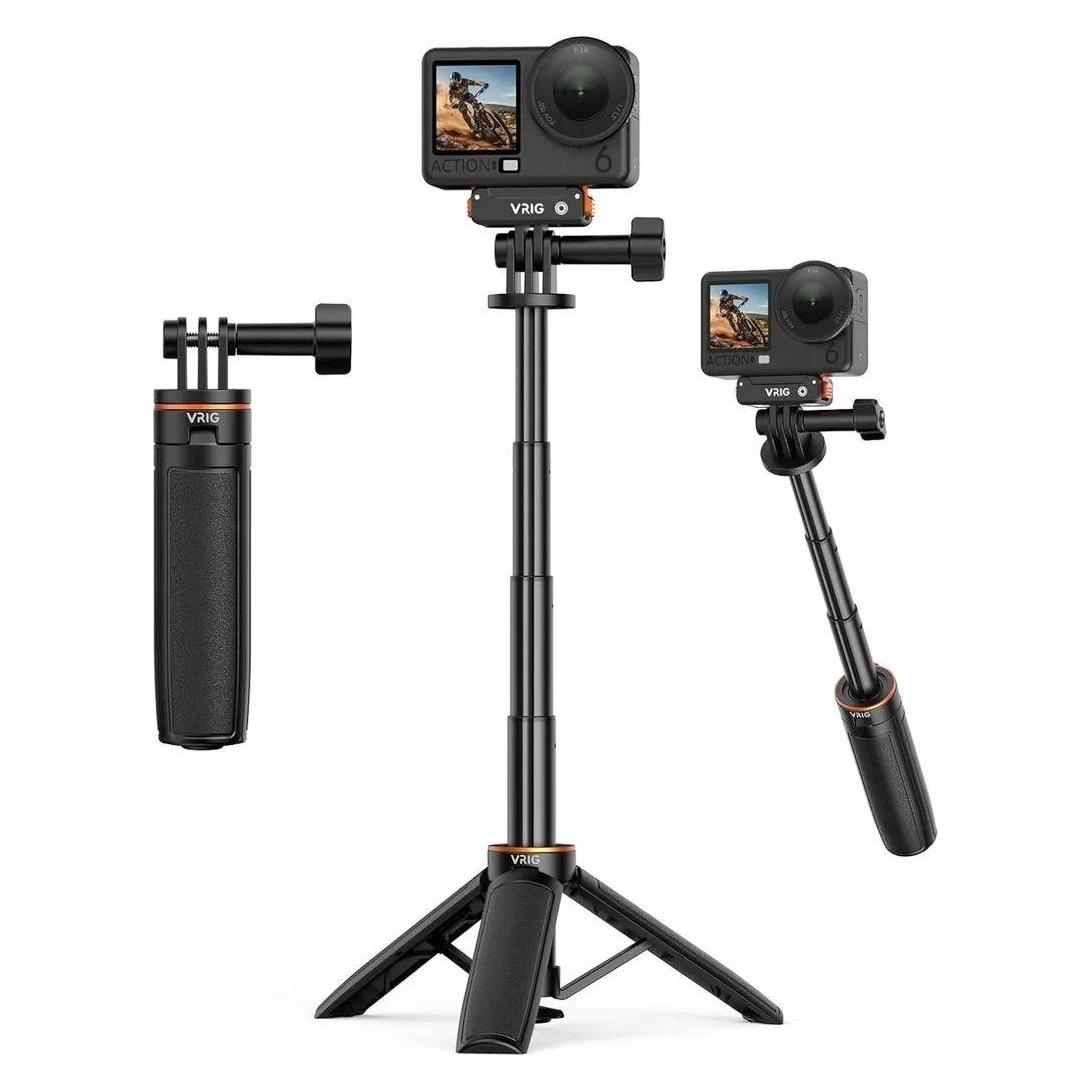 Vrig Selfie stick Statyw Kijek Selfie Stick Grip 3w1 Do Gopro Insta360 Dji Xiaomi Sjcam / Tp-35 (VRIG)