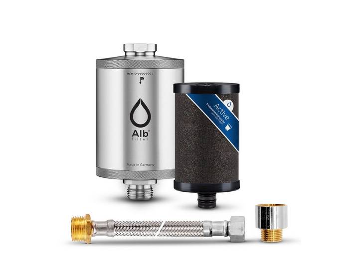 Alb Filter Wasserfilter Active Trinkwasserfilter, reduziert Schadstoffe, mit Aktivkohle, Made in Germany, Edelstahl