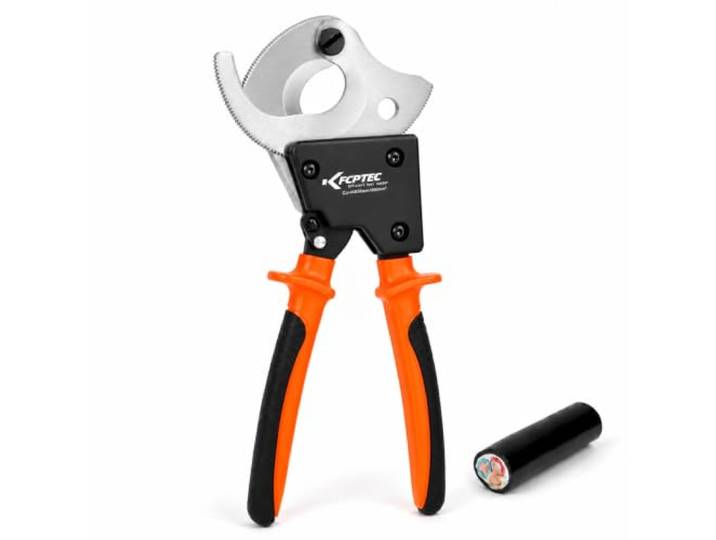 KF CPTEC Kabelschneider – robuster Ratschen-Drahtschneider für Aluminium-, Kupfer- und mehradrige Kabel, maximale Schnittfläche 300 mm², ergonomisches Design für hochintensive Nutzung