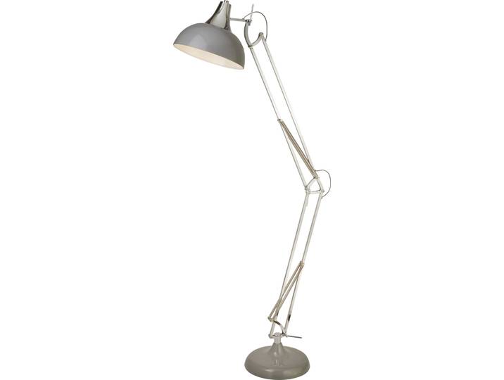 Stehleuchte, Metall chrom grau, Gelenke verstellbar, H 170 cm