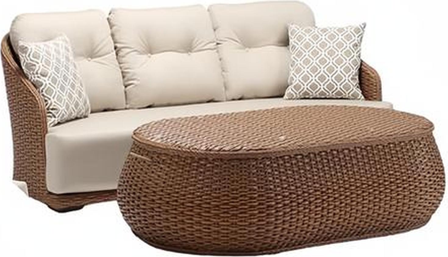 Garten Rattanmöbel Sofagarnitur Terrasse Set Balkon Outdoor Lounge Möbel 2tlg.