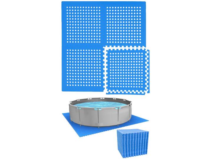 POOLMATTEN für 366 cm Pool - 52 EVA Matten 62 cm Blau