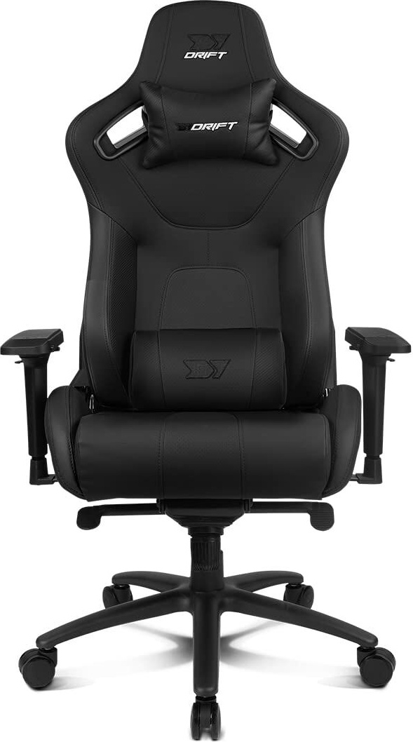 DRIFT DR600BK, Gaming-Sessel, 150 kg, Gepolsterter Sitz, Gepolsterte Rückenlehne, Schwarz, Metall