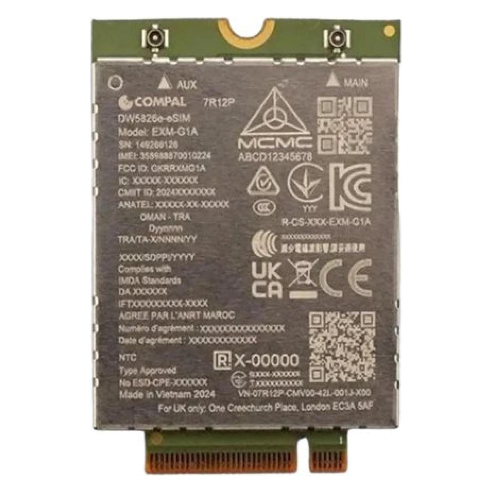 Dell Wireless Mobile Modem DW5826E (Mini PCI Express) (DELL-9WCV5)