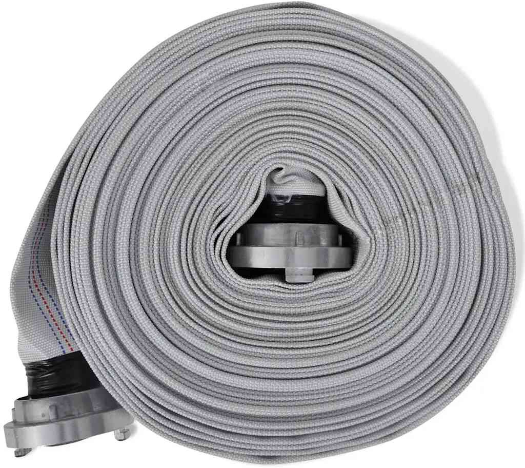vidaXL Manguera plana contra incendios 20 m con acoplamientos C-Storz Plateado