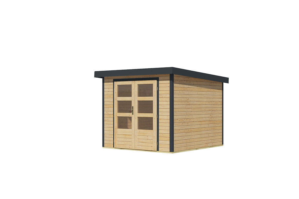 KARIBUHOLZT GH Jupiter 3,5 A 242x242x211cm natur anthrazit 16988236