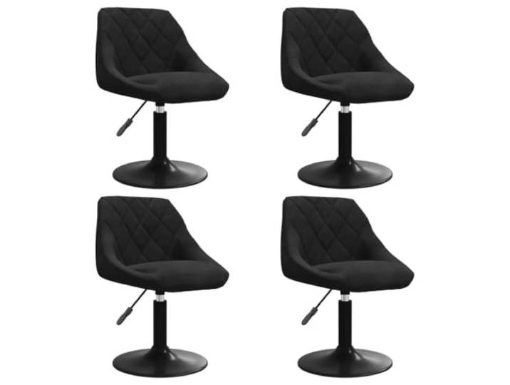 KLGBNCVE Esszimmerstühle 4 STK. Drehbar Schwarz Samt Gasdruckfeder,höhenverstellbar,360 Grad drehbar,Stahlrahmen,Samtbezug,modernes Design