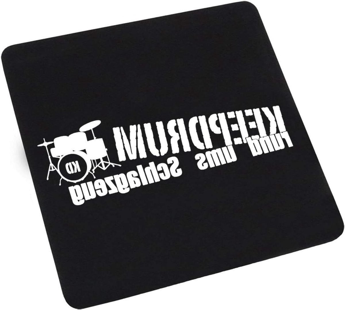 Cajon Zitkussen Kindercajon Pad Zwart met Antislip Materiaal - 20 x 20 cm