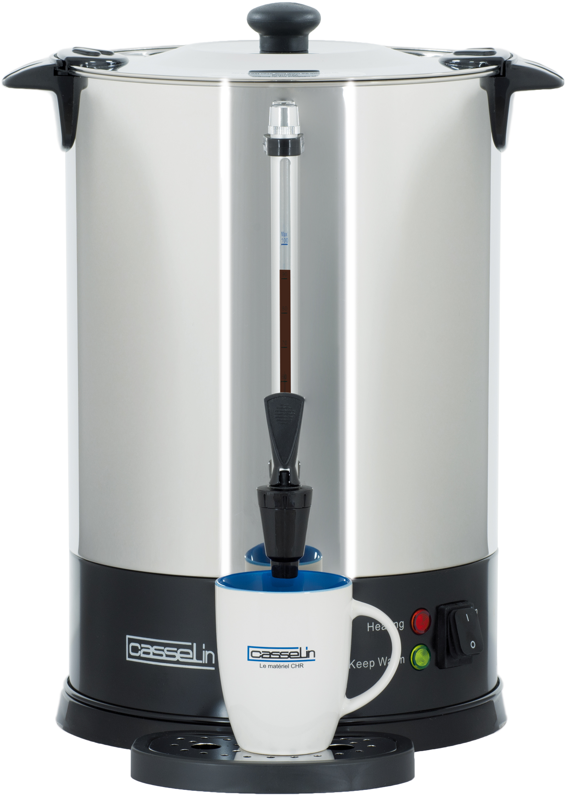 Casselin CPC100S, Elektrische Kaffeemaschine, 15 l, 1650 W, Schwarz, Edelstahl