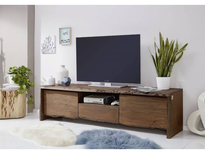 TV-Board Akazie 191x45x50 braun lackiert PURE ACACIA #802