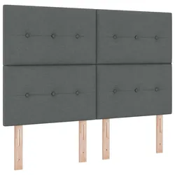 vidaXL Kopfteil mit Kopfteil Dunkelgrau 144 cm Kunstleder