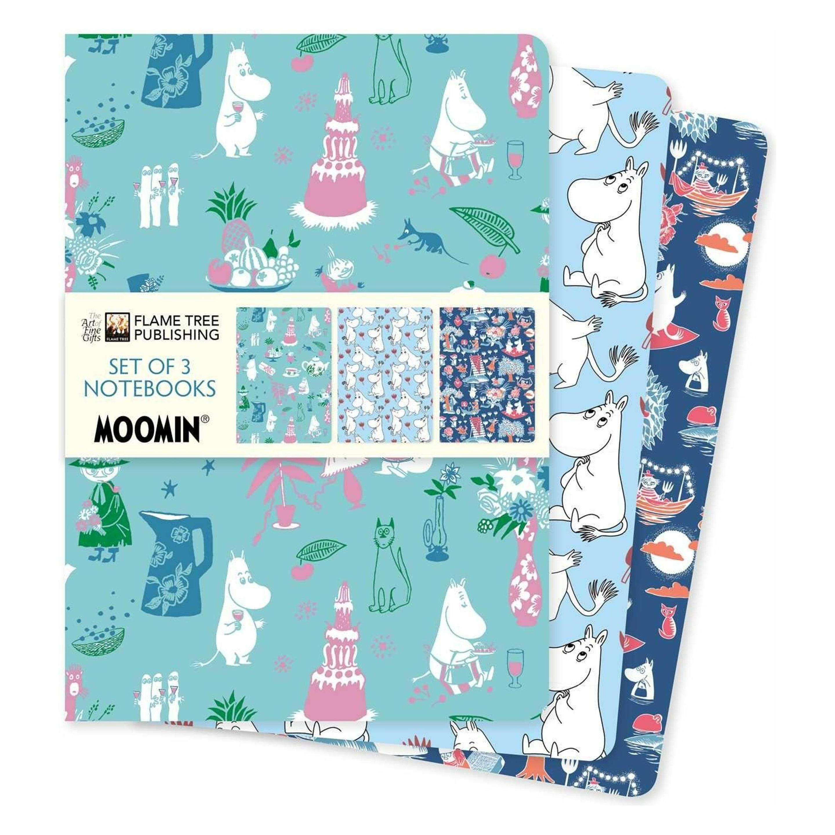 Flame Tree Moomin Classics Set of 3 Standard Notebooks (A5, Blanko, Liniert, Weicher Einband) (47435819)