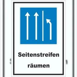 HB-Druck Aufkleber Seitenstreifen räumen A2 (420x594mm)