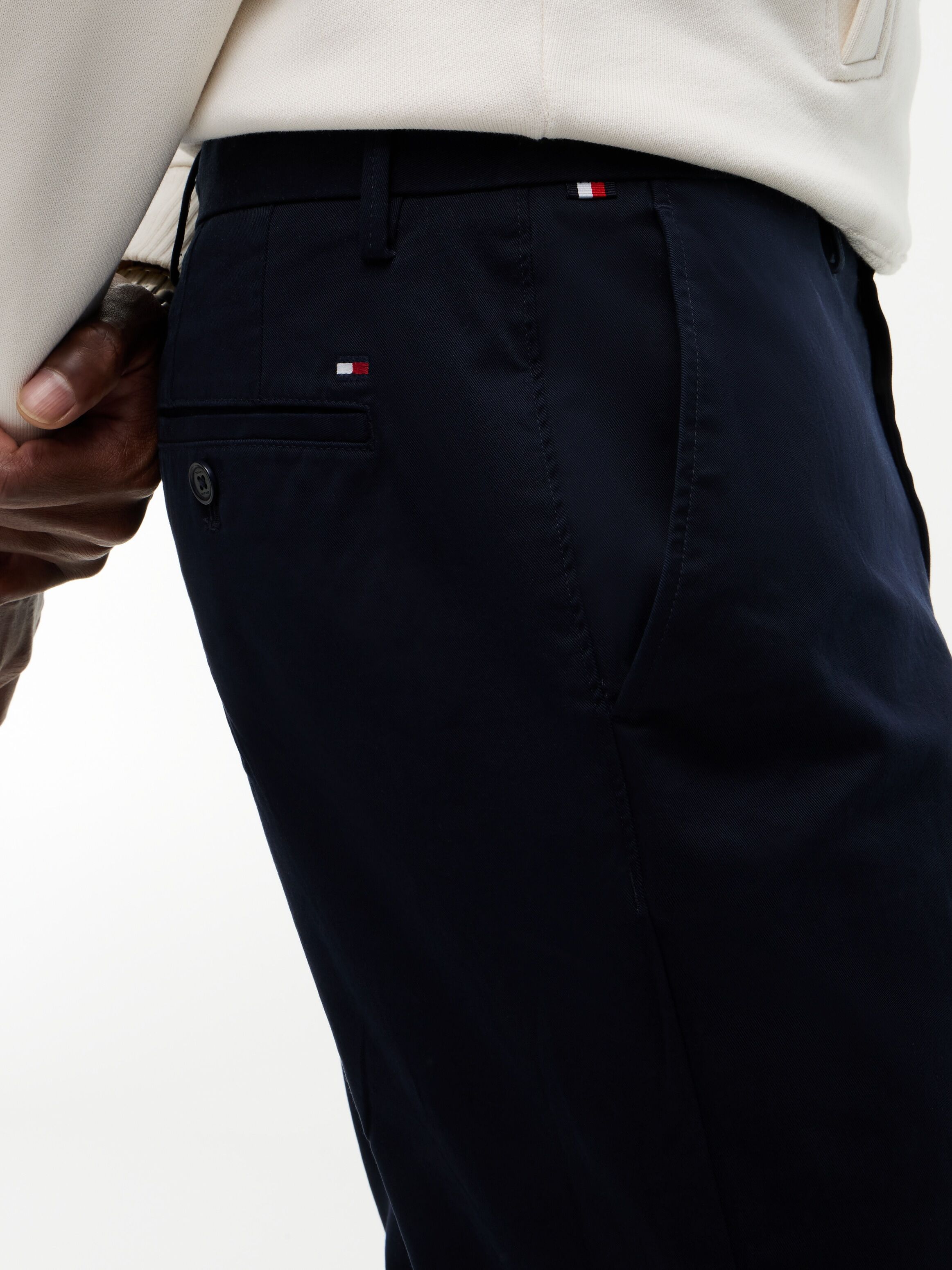 Tommy Hilfiger "Chino Denton 1985 PIMA CO" Straight Fit blau 40, Länge 32