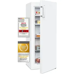 Exquisit Gefrierschrank GS231-NF-H-040C weiss | Gefrierschrank NoFrost 161 L Volumen | 4* Schnellgefrieren | Alarm | Gefrierschrank Gross