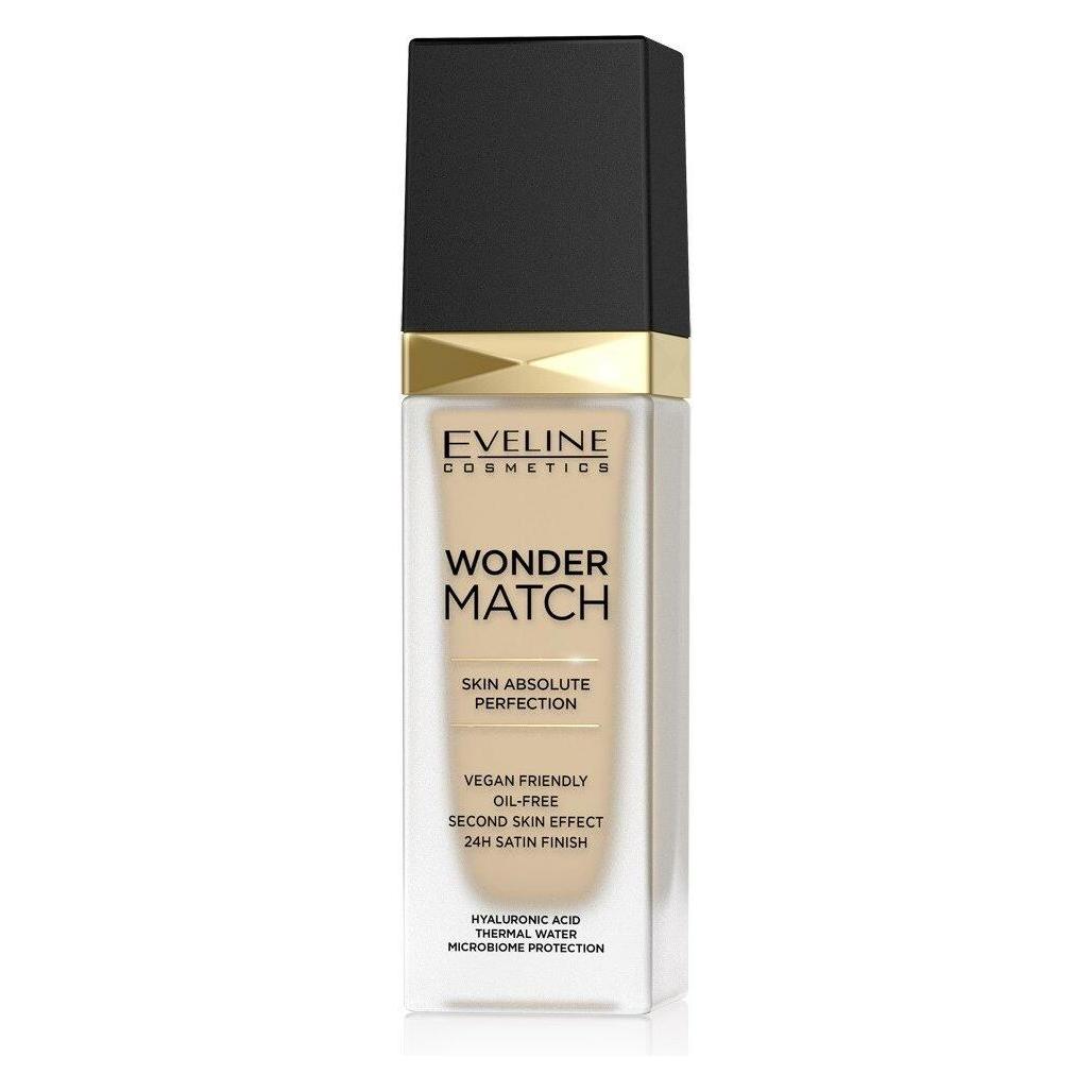 Eveline Wonder Match Luxurious Face Foundation Matching 10 Light Vanilla 30Ml (Light Vanilla) (5903416017745)