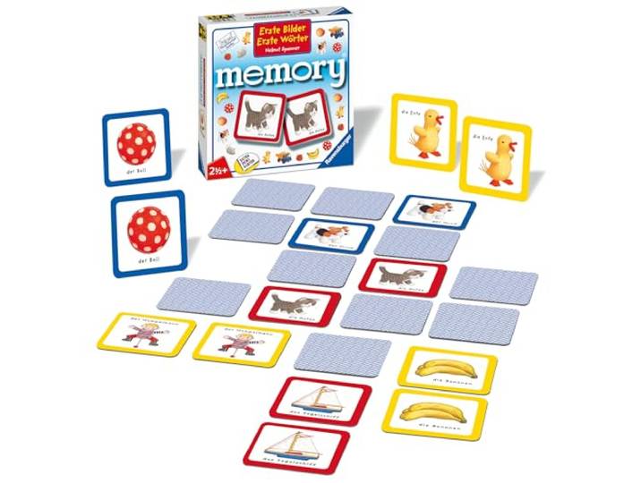 Ravensburger Kinderspiele, 88688 Erste Bilder - Erste Wörter Memory®, mit Motiven aus dem Kinderbuch Helmut Spannner, Spielzeug ab 2 Jahren
