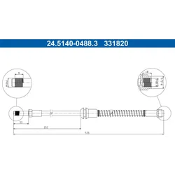 Bremsschlauch ATE 24.5140-0488.3 für Mercedes-Benz E