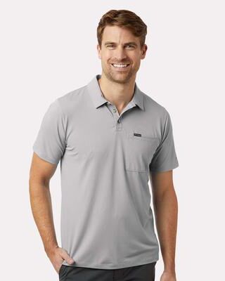 Columbia 211856 Men's Tech Trail Utility Polo Shirt in Grey size XXL   Polyester/Elastane