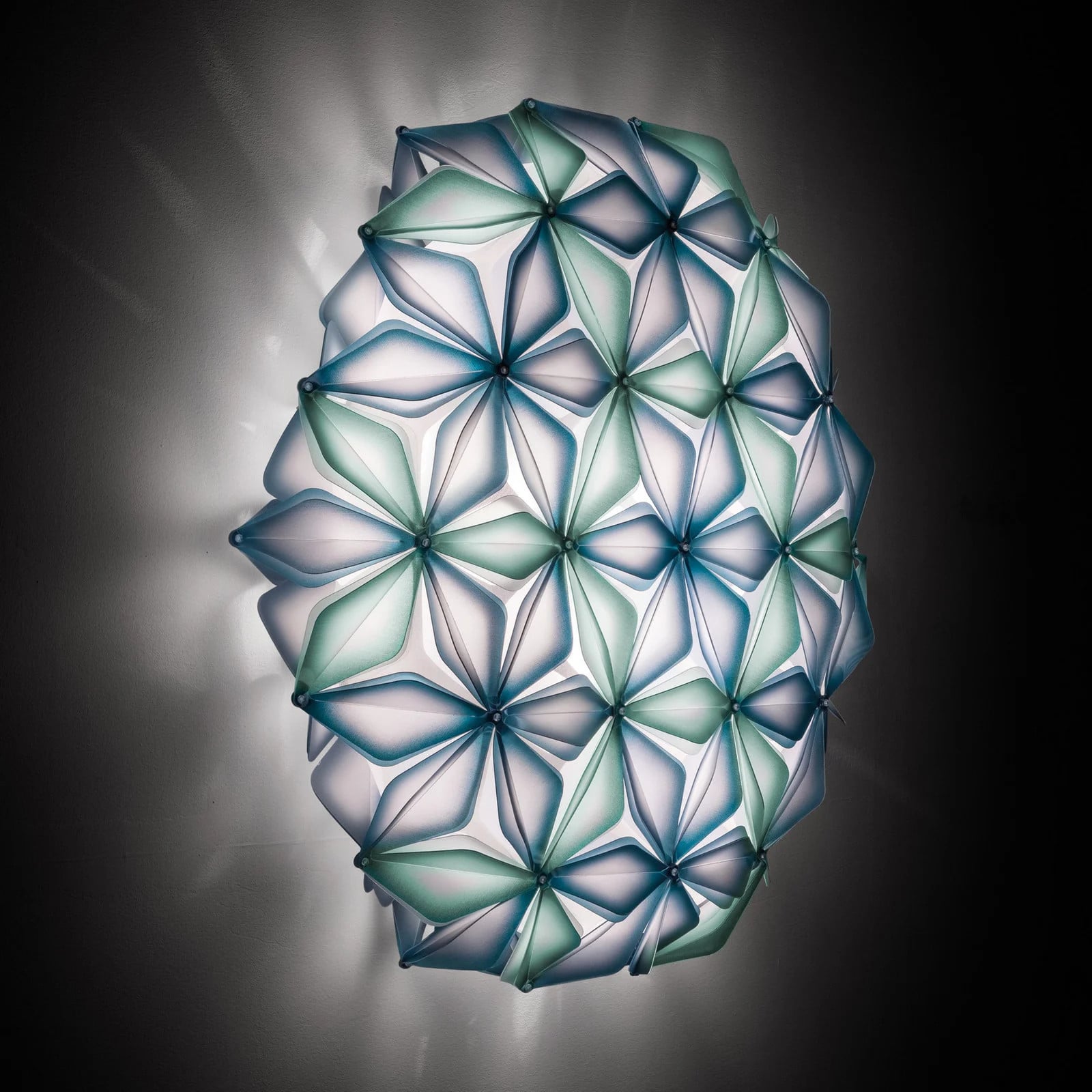 Slamp La Vie L plafondlamp - Blauw - Rond - Kunststof - Breedte: 71 cm