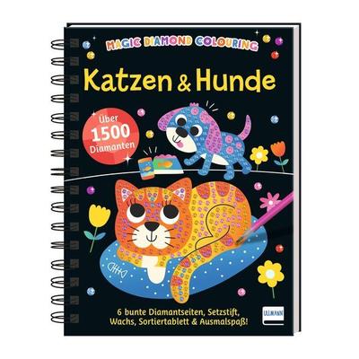 Magic Diamond Colouring – Katzen & Hunde, Gebundene Ausgabe von Imagine That, Ullmann Medien, 978-3-7415-2804-0