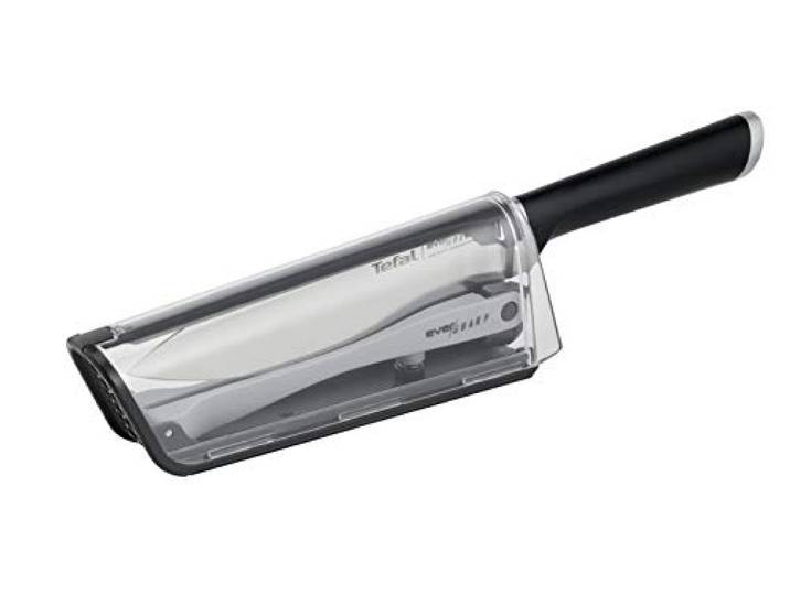 Tefal Ever Sharp Chef-Messer + Messerschärfer, 16,5 cm Kochmesser